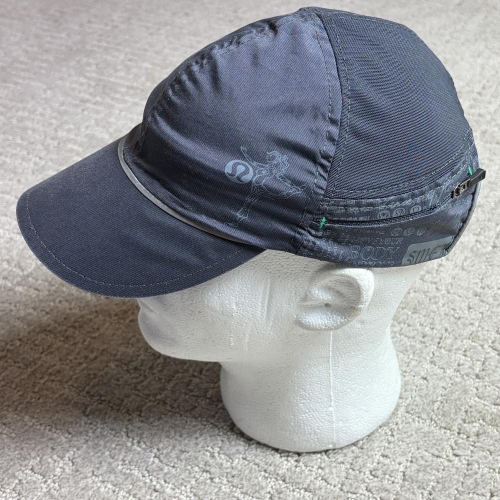 Vintage Lululemon Lightspeed Run Hat Grey Swift Mesh Rare Runner Graphic Cap OS